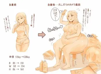 【肥満化あり】自粛中に激太りした先輩 manga cover