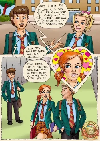 Three way Bro sis and sis friend manga cover