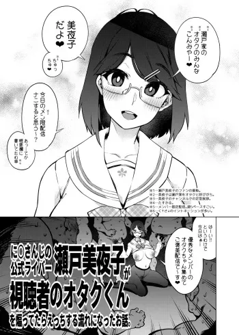 [Yukikagerou (KANZUME)] Nijisanji no Koushiki Liver Seto Miyako ga Shichousha no Otaku-kun o Aottetara Ecchi Suru Nagare ni Natta Ohanashi. (Seto Miyako) [Digital] manga cover