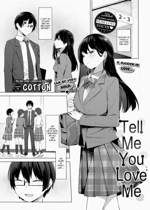 Tell Me You Love Me manga cover