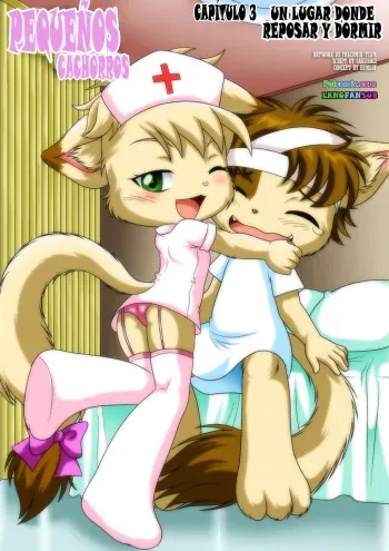 [Palcomix] Little Cubs 3 - Somewhere Between Waking and Sleeping | Pequeños Cachorros - Capítulo 3: Un Lugar Donde Reposar Y Dormir [Spanish] [LKNOFansub] manga cover
