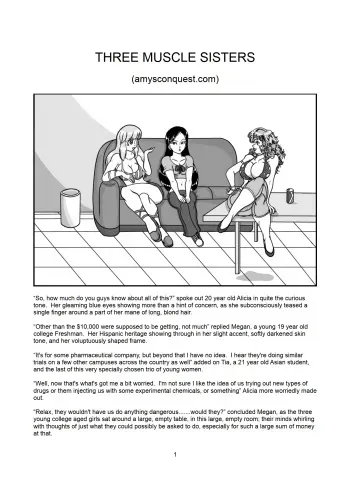 [Amy's Conquest] Three Muscle Sisters 1 manga cover