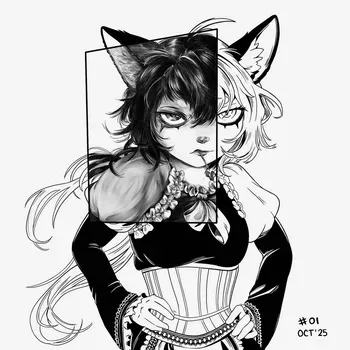[GOGOGREY] Inktober 2025 manga cover