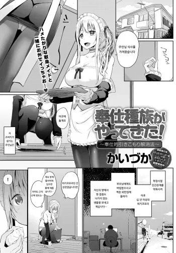 [Kaiduka] Houshi Shuzoku ga Yattekita! ~Houshiteki Hikikomori Kaishohou~ (COMIC Anthurium 2019-05) [Korean] [Digital] manga cover