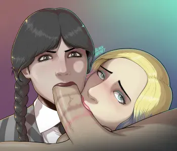 [Black Hornet] Wednesday and Enid Sloppy Head (Wednesday) manga cover