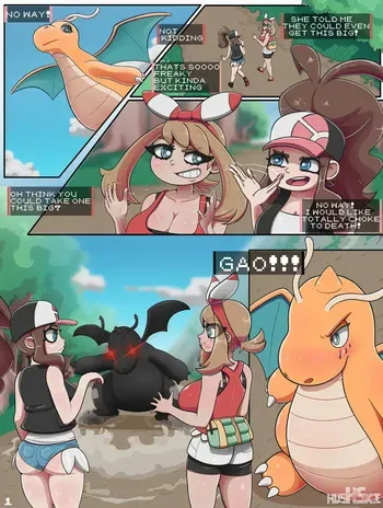 [Hushski] 2 Girls 1 Dragon (Pokemon) manga cover