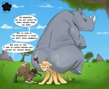 [BlossonFlower] Two princesses and a Rhino manga cover