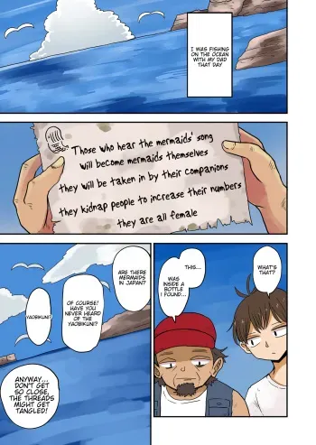 Father and son turned into mermaids manga cover