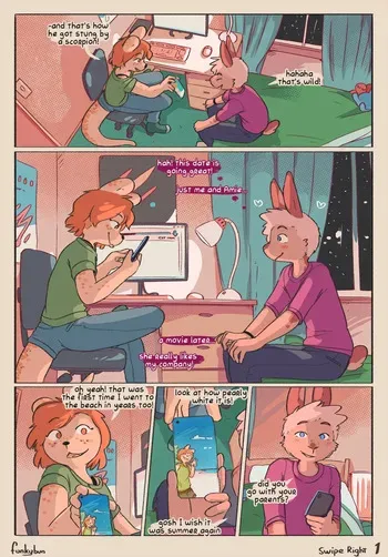 [Funkybun] Swipe Right - with Jake and Amie manga cover