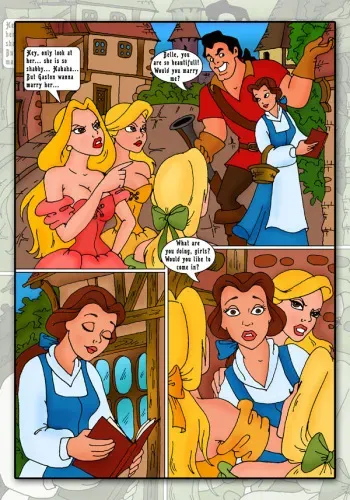 Blondy triplet (Beauty and the Beast) manga cover