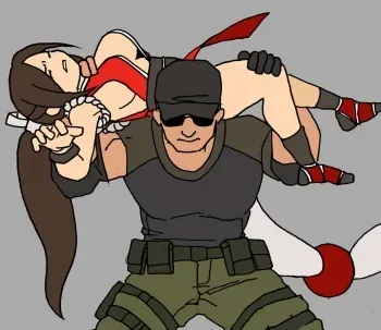 [Sanman-Drill] Mai Shiranui VS. Clark Still (KOF) manga cover