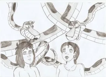 jungle book kaa hentai fan art comic manga cover