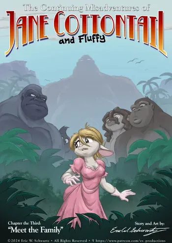 [Eric W. Schwartz] The Continuing Misadventures of Jane Cottontail and Fluffy: Chapter 3 - "Meet the Family" manga cover