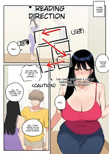 [kkan] Comic about giving proper discipline to the downstairs neighbor lady... (complete edition) [English] [MTL] [AI COLORED] manga cover