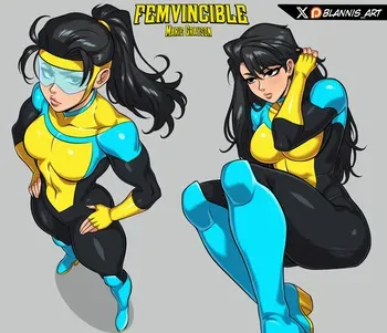 [Blannis Art] Femvincible (Invincible) manga cover