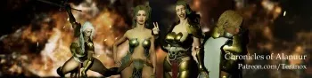 Hot Female Warrior: Chronicles of Alanuur Game. Teranox manga cover