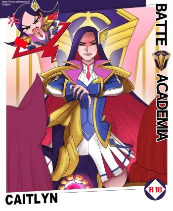 Battle Academia Caitlyn manga cover