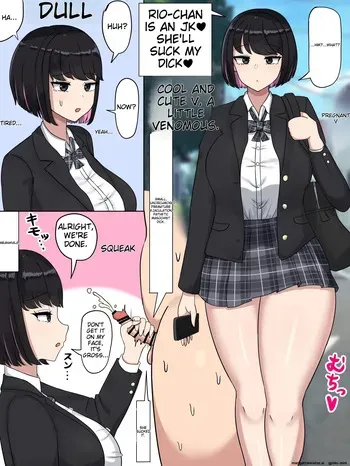 [Tanechikoya (Tanehijiri)] Cool-kei JK Rio-chan ~Sochin to Dekachin no Hannou no Chigai~ [MTL] manga cover