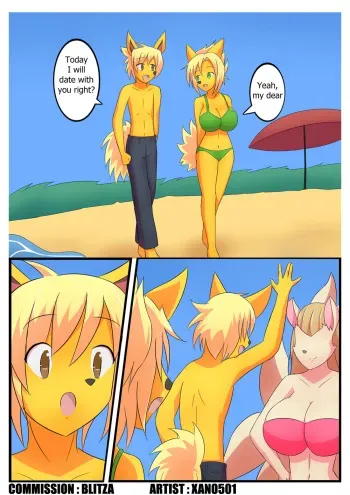 [Xano501] Holty x Vulnoa with Blitza (Pokemon) manga cover