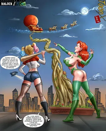 [Scribbler] Harley Quinn & Poison Ivy Steal Christmas (Batman) (Spanish) [kalock & ToonX] manga cover