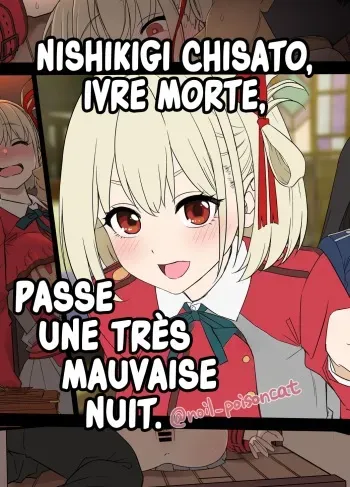 [Dokuneko Noil] Deisui shita Nishikigi Chisato ni Warui Koto o suru Hanashi | Nishikigi Chisato ivre morte, passe une très mauvaise nuit. (Lycoris Recoil) [French] [Les Poroïniens] manga cover