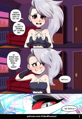 [CubedCoconut] The Human and the Hellhound (Helluva Boss) (Ongoing) manga cover
