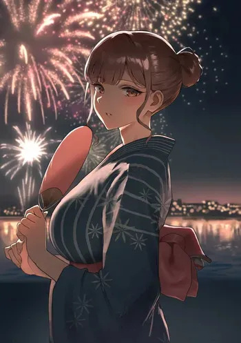 [Anteiru] Natsumatsuri o Nukedashite Hotel de Hanabi o Minagara Suiei-bu no Sensei to Asedaku Sex [Russian] [Epohon] manga cover