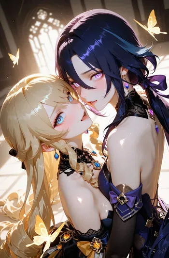 [Only4u AI Art] Clorinde X Navia (Patreon) [AI Generated] manga cover