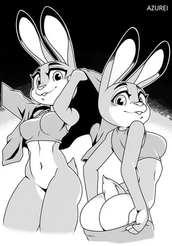 [Azurei] Judy Hopps x Nick Wilde B&W Comic (Zootopia) [Spanish] manga cover