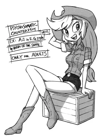 [Union of the Snake (Shinda Mane)] Psychosomatic Counterfeit EX- A.J. in E.G. Style (Ver. 02) (My Little Pony: Friendship Is Magic) [English] {Bork} manga cover