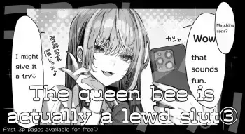 That queen bee is actually a lewd slut 3 manga cover
