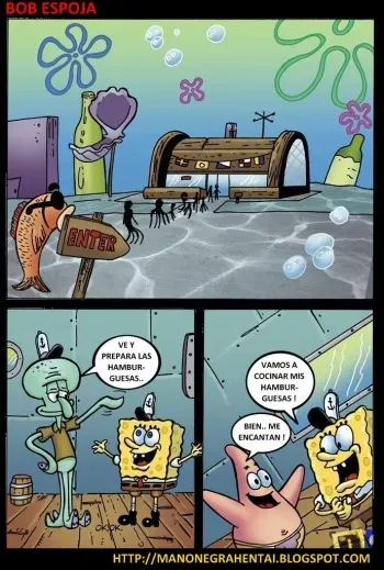 BOB ESPONJA sexo en fondo de bikini (Mano Negra) manga cover