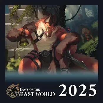 [Heartleaf games] (Various Artists) Boys of the Beast World 2025 Masculine Calendar and Pinups (Read Disclaimer) manga cover
