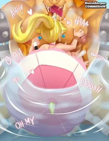 [BlazinAhegao] Bowser n' Peach Hot Tub (Super Mario) manga cover