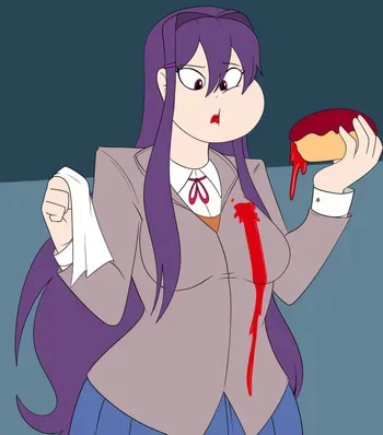 [ComicalWeapon] Plus Sized - Yuri (+ Monika, Sayori & Natsuki) manga cover