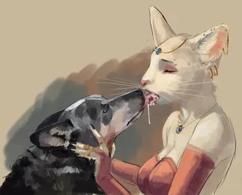 Women and Furries Kissing Animals manga cover