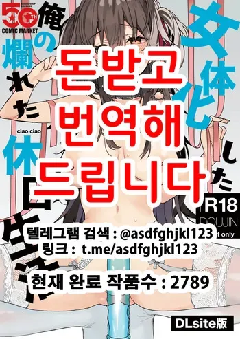 [ciaociao (Araki Kanao)] Nyotaika Shita Ore no Tadareta Kyuujitsu Seikatsu | 여체화한 나의 문란해진 휴일생활 [Korean] [Digital] manga cover