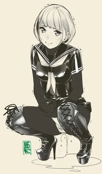 [Kudamono Monogatari (Kuroishi Ringo)] Tekateka seifuku omorashi gakuin manga cover