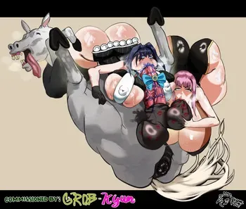 [DreadMegalo] Mori and Kronii x Horse set (Hololive) manga cover