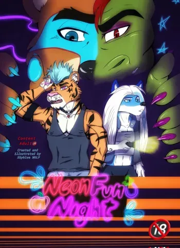 [SkyblueWolf] Neon Fun Night 🍑🍆💧💧 (En proceso) [Spanish] manga cover