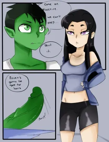 [Inuyuru] Alone with Blackfire (Teen Titans) manga cover