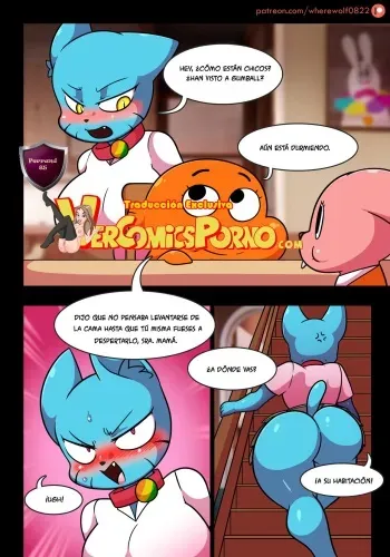 [WhereWolf] Lusty World of Nicole Ep. 1-5 (The Amazing World Of Gumball) [Spanish] manga cover