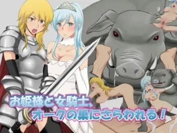 [Hanaji Koubou] Ohimesama to Onna Kishi, Orc no Su ni Sarawareru! manga cover