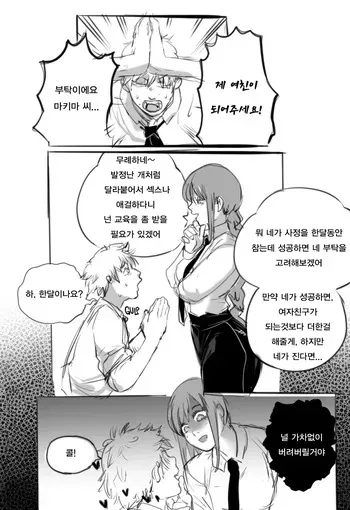 [RAIZENGAX] Makima's No Nut QNovermber Challenge [Korean] manga cover