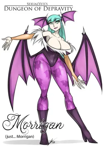 [SexualYeti | XenoTiddyBot] Dungeon of Depravity: Morrigan (just... Morrigan) (Darkstalkers) manga cover