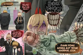 [BurntArt] Power VS the glory hole Devil (Chainsaw-Man) manga cover