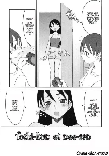 [Haganemaru Kennosuke] Toshi-kun to Onee-chan | Toshi-kun et Nee-san (Hiyakeko VS Shimapanko) [French] [O-S] manga cover
