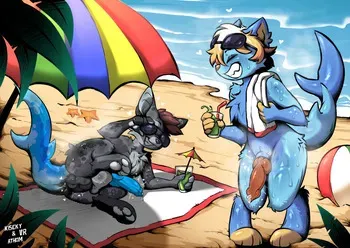 [Kiseky and Athom VR (KisekyandAthomVR88)] Beach Blowout manga cover