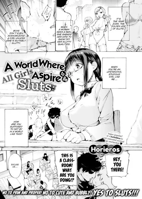 A World Where All Girls Aspire to Be Sluts manga cover