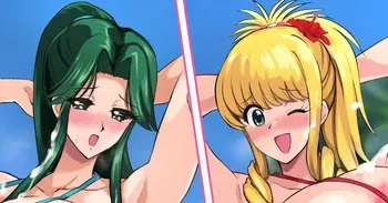 [0byte] Ritsuko & Miki Beach de Dosukebe Chichi Yure Dance (Jigoku Sensei Nube) manga cover